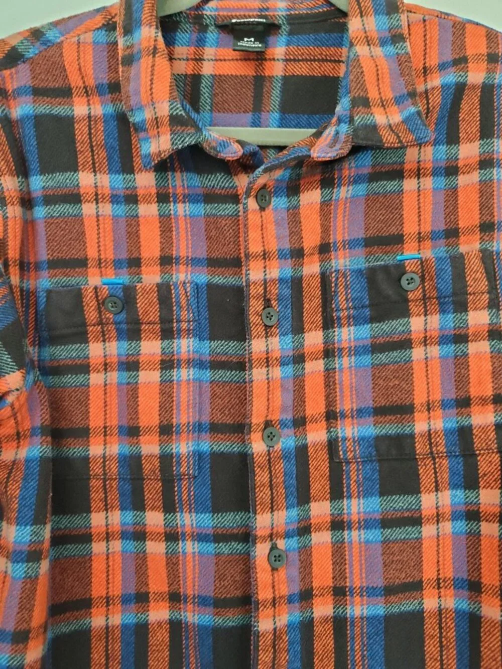 Cotopaxi men's Mero Organic flannel shirt in Cavern Plaid